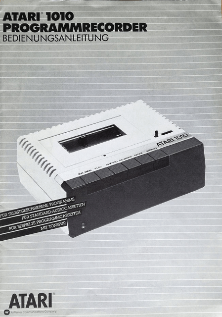 Atari 1010 Programmrecorder Bedienungsanleitung - ATARI8BIT - Atari 400/800