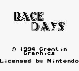 Race Days - GAMEBOY - Nintendo Game Boy - Titles