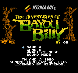 The Adventures of Bayou Billy - NES - Nintendo Entertainment System - Titles