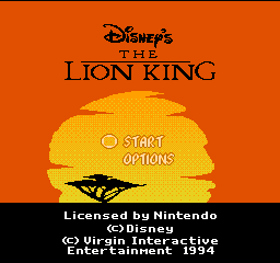 The Lion King - NES - Nintendo Entertainment System - Titles