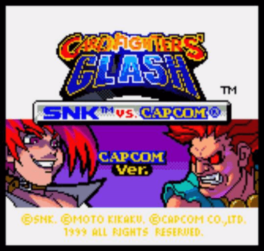 SNK vs Capcom: Gekitotsu Card Fighters - Capcom Version - NGPC - SNK Neo Geo Pocket (Color) - Titles