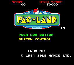 Pac-Land - PCE - NEC PC-Engine HuCard - Titles