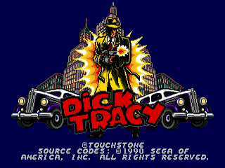 Dick Tracy - SMD - Sega Mega Drive - Titles