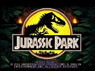 Jurassic Park - SMD - Sega Mega Drive - Titles
