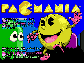 Pac-Mania - SMD - Sega Mega Drive - Titles