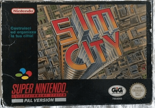 SimCity - SNES - Nintendo Super Nintendo Entertainment System