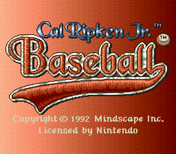 Cal Ripken Jr. Baseball - SNES - Nintendo Super Nintendo Entertainment System - Titles